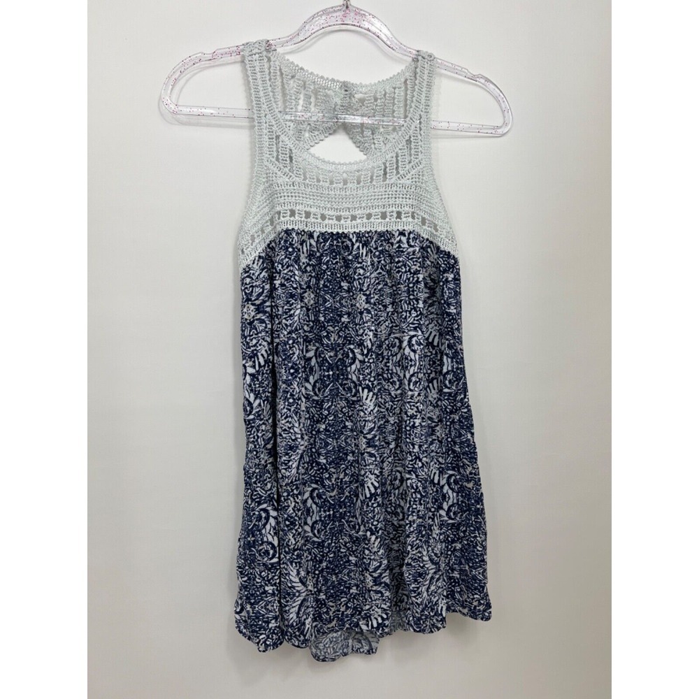 Aeropostale Crochet Trim Tunic Sleeveless Top‎ S